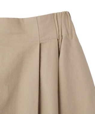 Green Parks 綿混やわらかタッチタックスカート Beige