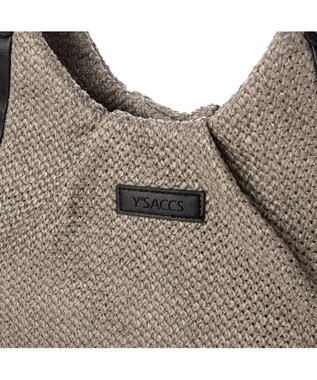 Y'SACCS ストロー風2wayトートバッグ グレージュ