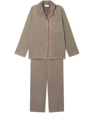 une nana cool なめらかパイルパジャマ MADE WITH LIBERTY FABRIC ブラウン