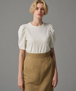 uncrave ダブルフェイスジャージー ボリュームスリーブカットソー オフ