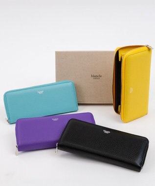 blancle シュリンクレザーラウンドジップ ロングウォレット ブラック