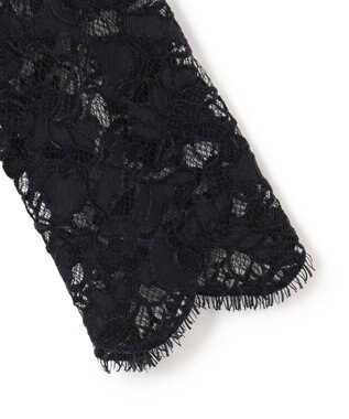 23区 【APPLAUDIR】モールラインフラワーレース ドレス ネイビー系