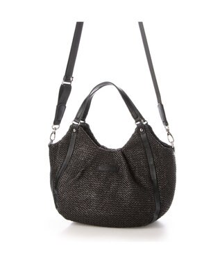 Y'SACCS ストロー風2wayトートバッグ ブラック