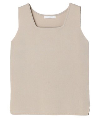 Green Parks スクエアネックニットタンクトップ Charcoal Gray