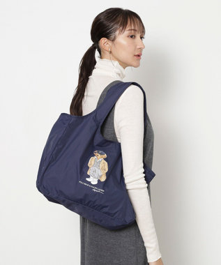 MOONBAT POLO RALPH LAUREN(ポロ ラルフローレン) ポケッタブルレインバッグ SEASON BEAR ポロベア ネイビーブルー