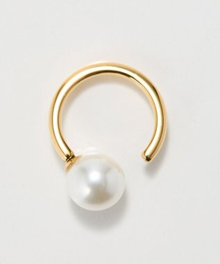Phoebe 〈金属アレルギー対応〉パールオープンリング/ステンレス/大ぶり/存在感◎/主役級 ホワイト