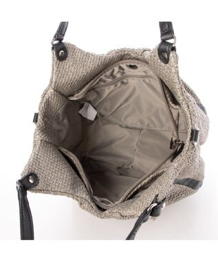 Y'SACCS ストロー風2wayトートバッグ グレージュ