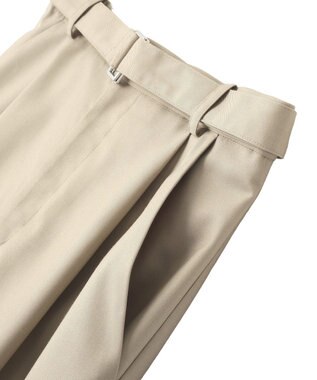 YECCA VECCA ベルト付きカーヴィーパンツ Beige