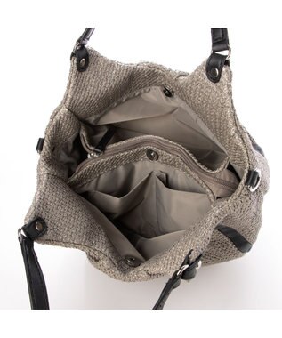 Y'SACCS ストロー風2wayトートバッグ グレージュ