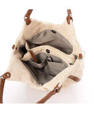 Y'SACCS ストロー風2wayトートバッグ アイボリー