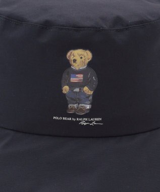 MOONBAT 【WEB限定】POLO RALPH LAUREN（ポロ ラルフ ローレン）遮光 レインハット  FLAG BEAR ポロベア ネイビーブルー