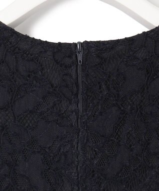 23区 【APPLAUDIR】モールラインフラワーレース ドレス ネイビー系