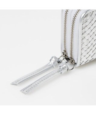 UNBILLION ペルケ perche / レザーメッシュ・ジャバラカードキーケース シルバー