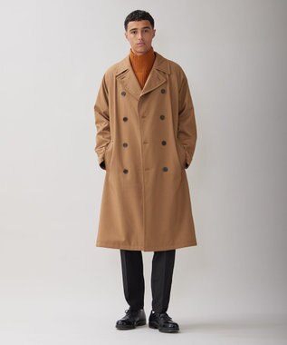 UNFILO MENS 【男女兼用】ウールライクトレンチコート ブラウン
