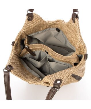 Y'SACCS ストロー風2wayトートバッグ ベージュ