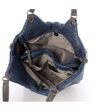 Y'SACCS ストロー風2wayトートバッグ ネイビー