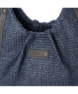 Y'SACCS ストロー風2wayトートバッグ ネイビー