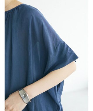 CRAFT STANDARD BOUTIQUE ウ゛ィンテージボイル２ＷＡＹタックブラウス Deep Blue