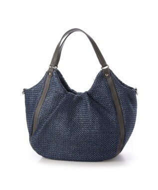 Y'SACCS ストロー風2wayトートバッグ ネイビー