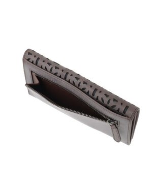 genten マルチカットワークミニ　長財布 ダークブラウン