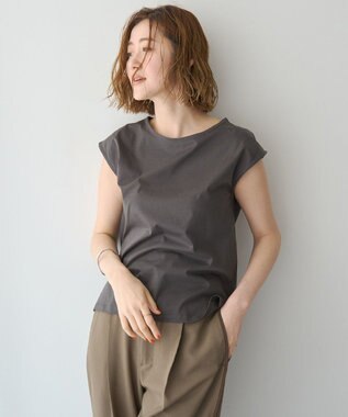 YECCA VECCA 【2点SET】刺繍メッシュキャミセットコットンTee Black