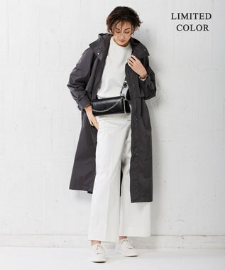 ICB メモリーツイル フーデットコート チャコール系［WEB限定］