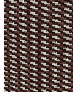 Green Parks ジャガード柄スクエアニットプルオーバー Brown