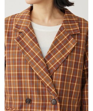 Green Parks ・ＥＬＥＮＣＡＲＥ　ＤＵＥ　チェックテーラードジャケット Brown