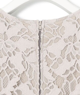 23区 【APPLAUDIR】モールラインフラワーレース ドレス グレージュ系