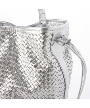 UNBILLION 【テレビ ドラマ着用アイテム】ペルケ perche / レザーメッシュ2wayバゲットバッグ シルバー