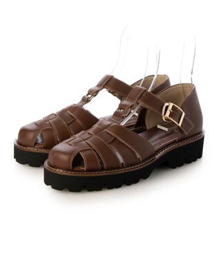 ing <ing>ボリュームソールグルカサンダル ブラウン