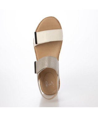 ing <ing>ダブルベルトウエッジサンダル アイボリーコンビ