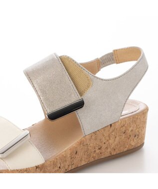 ing <ing>ダブルベルトウエッジサンダル アイボリーコンビ