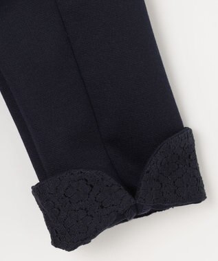 ANY KIDS 襟付き 長袖 ワンピース ネイビー