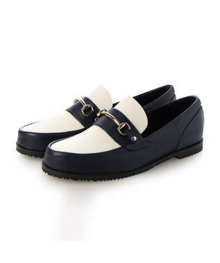 MODE ET JACOMO <carino>【レイン対応】ビットローファー ネイビーコンビ