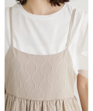 Green Parks ・ＥＬＥＮＣＡＲＥ　ＤＵＥ　ジャカードキャミワンピ Beige