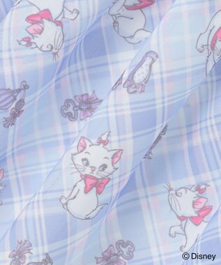 ANY KIDS 【ディズニー/マリー】チェック柄 総柄スカパン サックスブルー