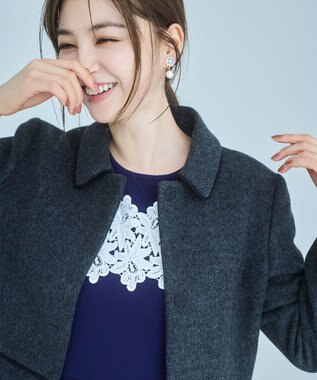 TOCCA 【百田夏菜子さん着用】NIGHT PETAL ニットドレス ネイビー系