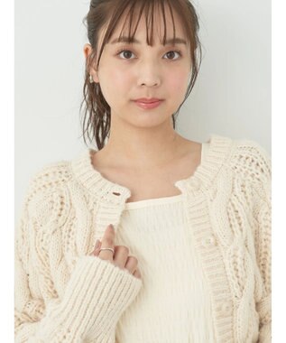 earth music&ecology ｍｉｘケーブルカーディガン Off White