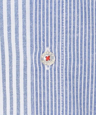 J.PRESS KIDS 【100-130cm】オックスフォード ストライプコンビシャツ ブルー系1