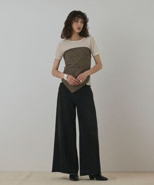 ハイウエストバギ－デニム