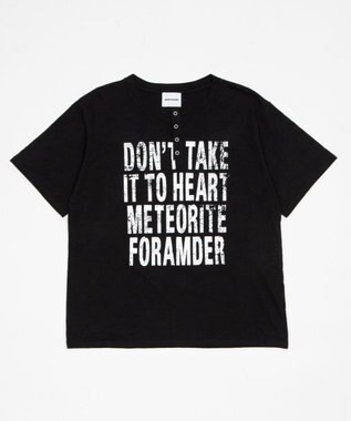 WEGO 【ユニセックス着用ITEM】ビッグロゴスラブヘンリーネックT（SS） ブラック