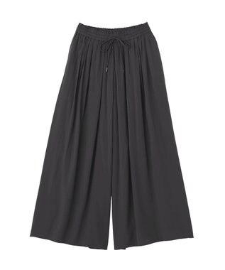 YECCA VECCA 【セットアップ可能】シルキータックワイドパンツ Charcoal Gray