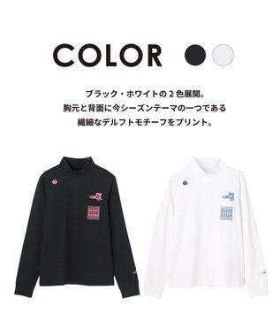 PW CIRCULUS 【吸水速乾 / UV遮蔽率99.5% UVカット / ストレッチ】【WOMEN】DELFT ロングスリーブモックT ゴルフウェア レディース ホワイト系