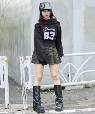 WEGO カモフラプリーツスカパン 柄1