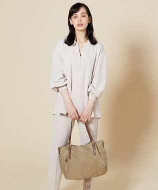 LA BAGAGERIE 【MONICA】ナイロン2WAYトートバッグ Mサイズ ベージュ