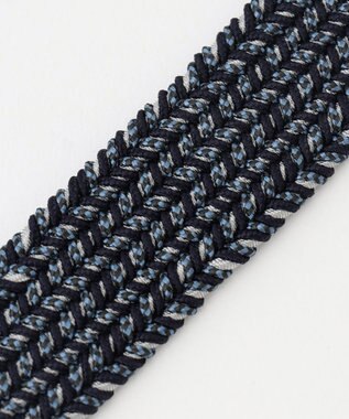 JOSEPH ABBOUD 【キングサイズ・ストレッチ/日本製】ストレッチMIXメッシュ ベルト ネイビー系