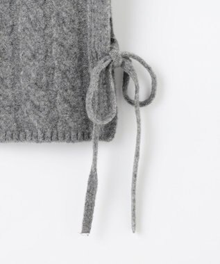 ANY SIS L 【2WAY】ケーブルベストSETニット ワンピース チャコール