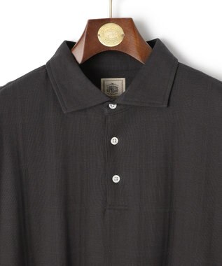 J.PRESS MEN 【ビジネス対応】リンクスシャドーチェック ロングスリーブポロシャツ グレー系