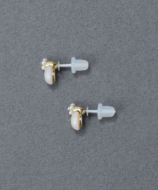 Phoebe 〈金属アレルギー対応〉タイニーフラワーパールセラミックポストピアス　お花モチーフ/小粒パール ホワイト